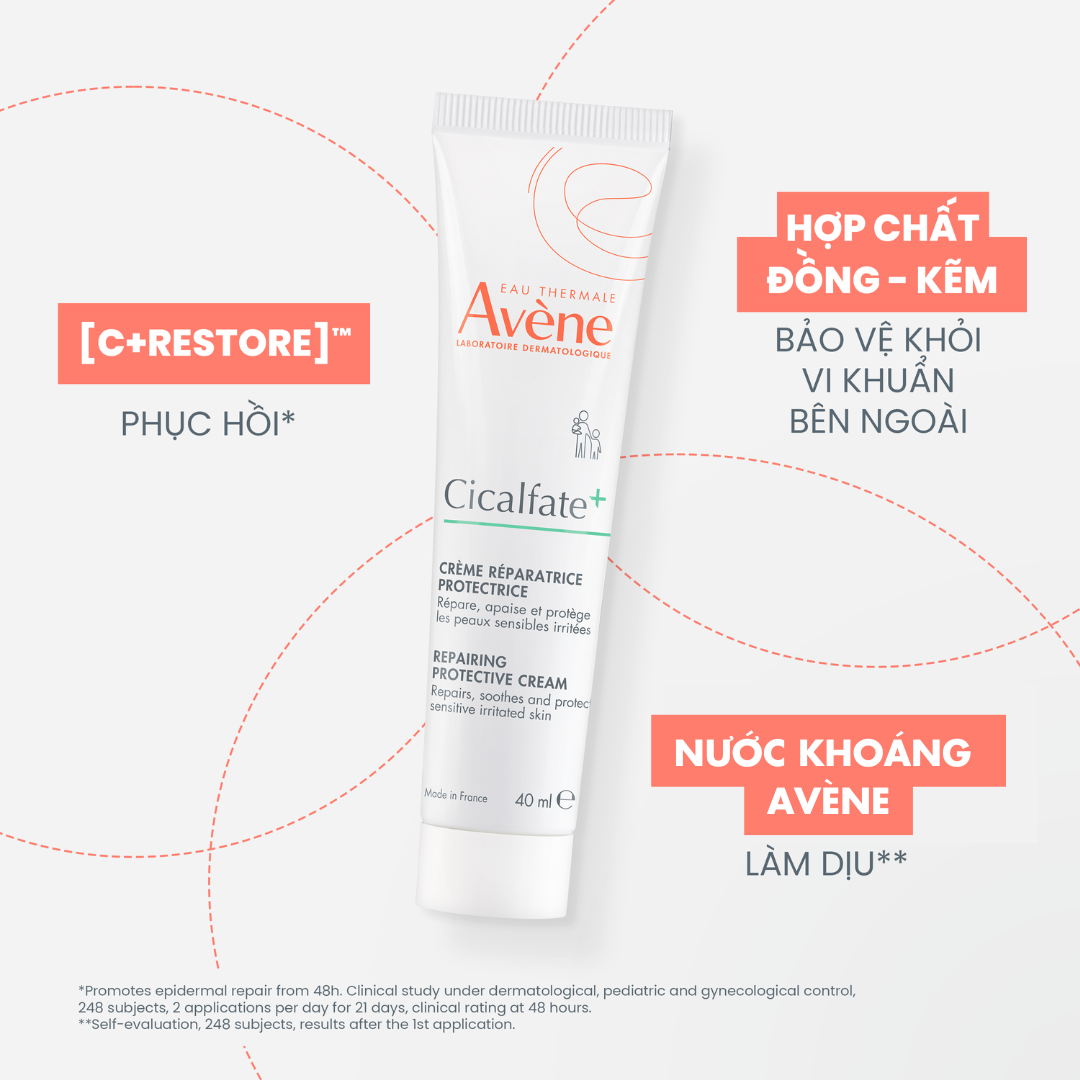 Hình ảnh Kem Avène Cicalfate Restorative Cream phục hồi da, lành sẹo, chống nhiễm khuẩn (40ml)