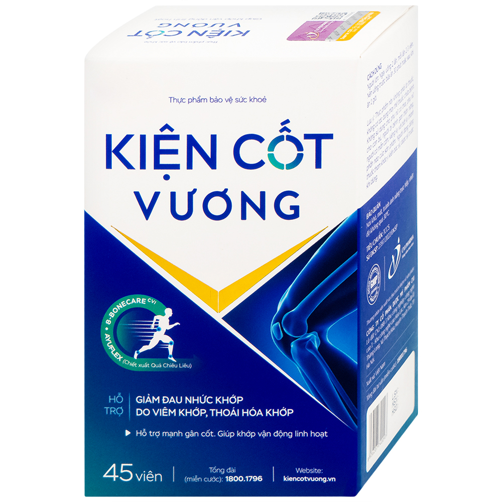 Hình ảnh Viên uống Kiện Cốt Vương hỗ trợ giảm triệu chứng đau nhức khớp do viêm khớp, thoái hóa khớp (45 viên)
