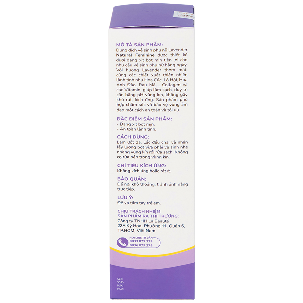 Hình ảnh Bọt vệ sinh phụ nữ Natural Feminine làm sạch, thơm mát, duy trì cân bằng PH (160ml)