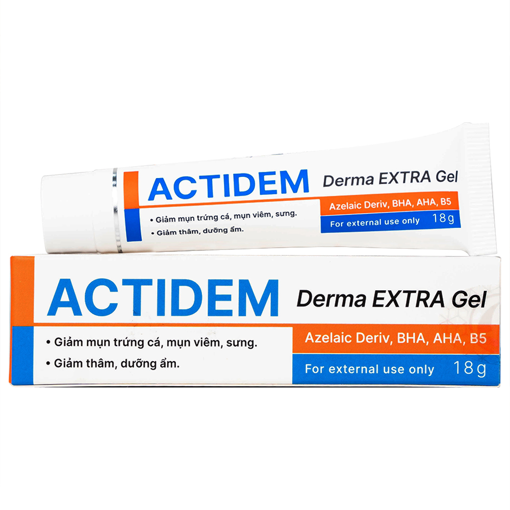 Kem bôi da Actidem Derma Extra Gel 18g ngăn ngừa mụn, dưỡng da và hạn chế thâm sau mụn