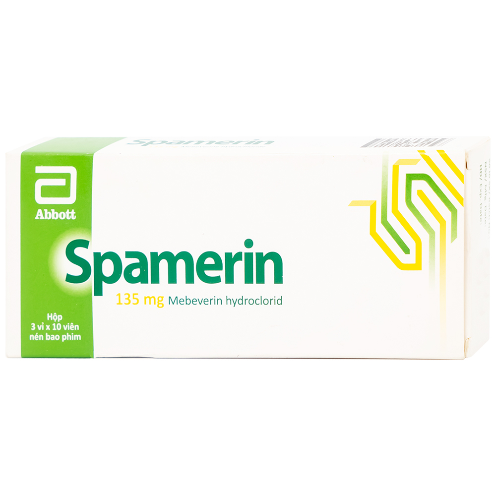 Hình ảnh Thuốc Spamerin 135mg Abbott điều trị hội chứng ruột kích thích, đau bụng và đau quặn bụng, tiêu chảy (30 viên)