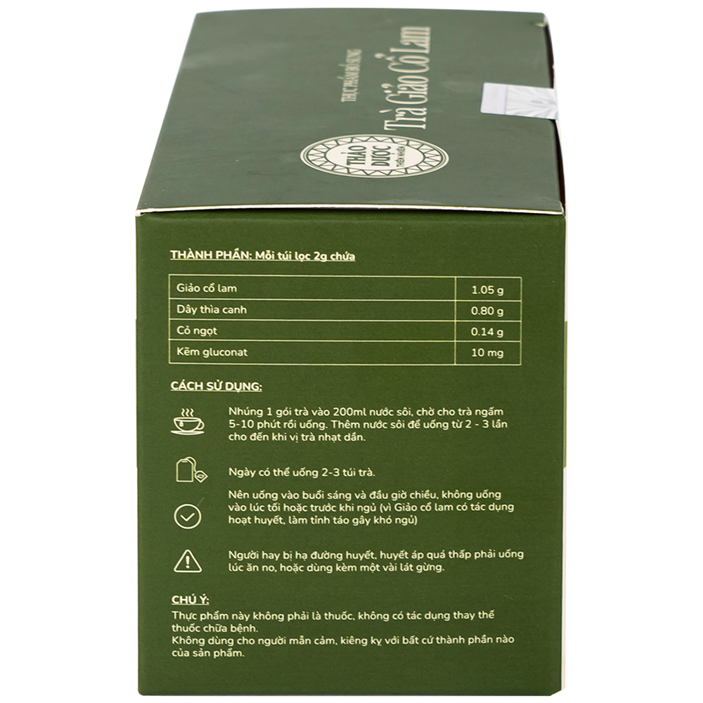 Hình ảnh Trà Giảo Cổ Lam Kami tea giúp thanh nhiệt giải độc, hỗ trợ điều trị chứng tăng mỡ máu (20 túi)