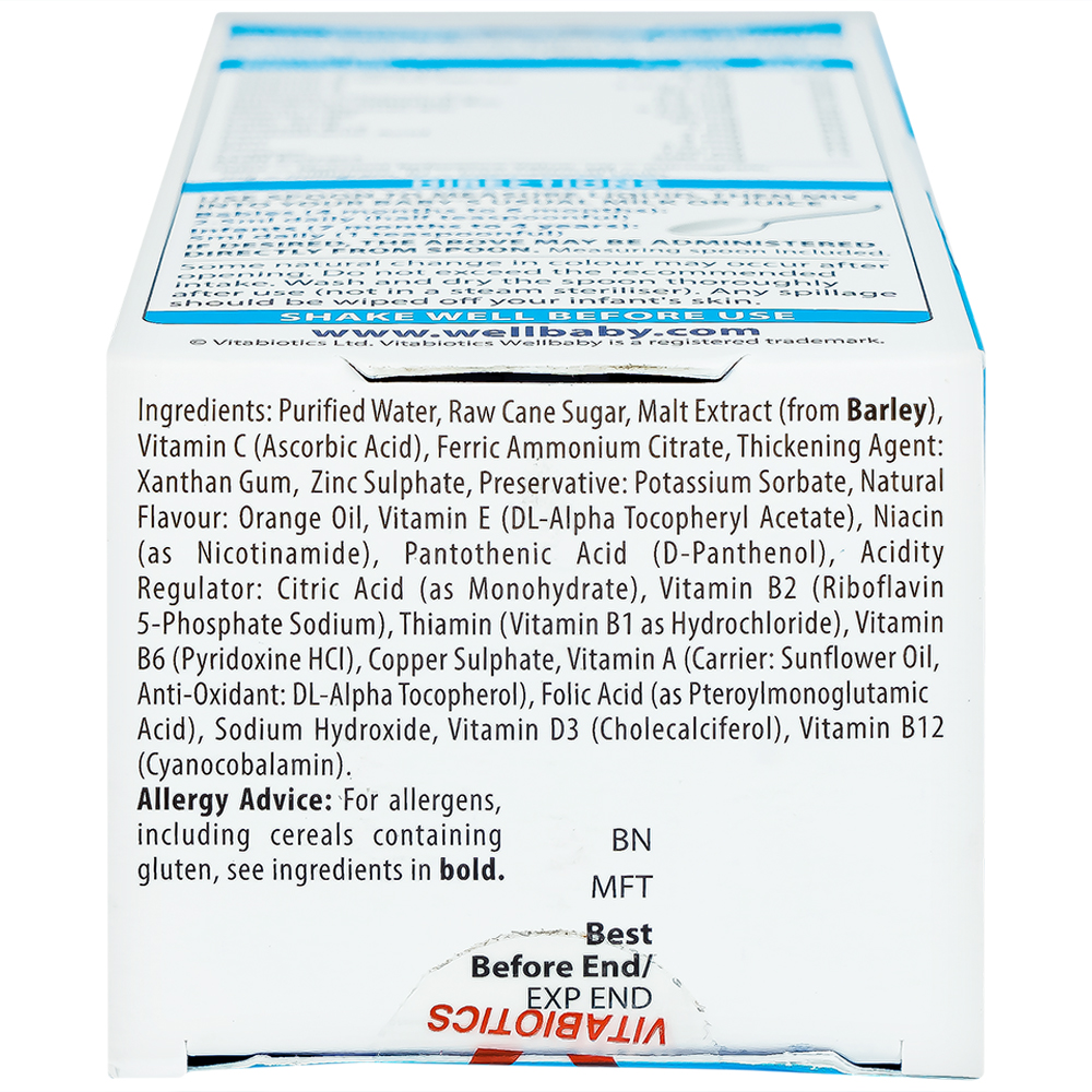 Hình ảnh Siro Wellbaby Multi-Vitamin Liquid Vitabiotics bổ sung vitamin và khoáng chất cho trẻ (150ml)