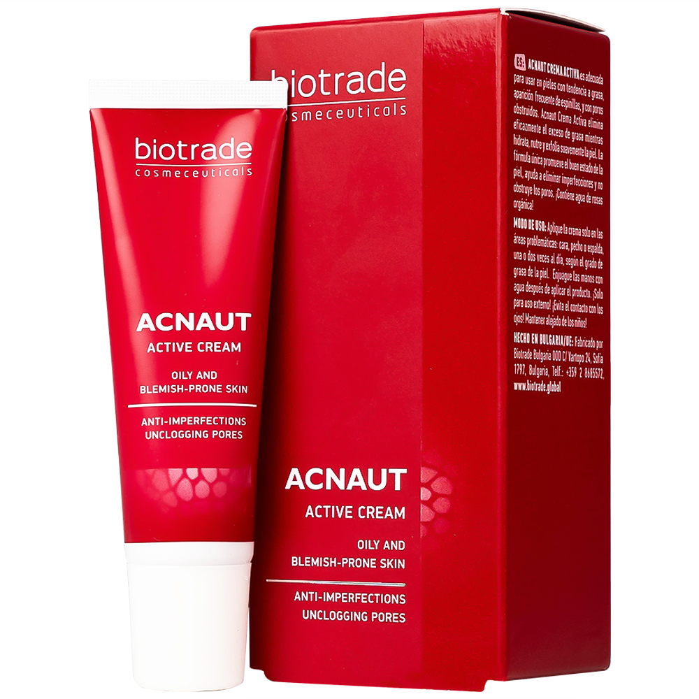 Kem chấm mụn Acnaut Active Cream 15ml Biotrade giảm mụn bọc, mụn đầu đen