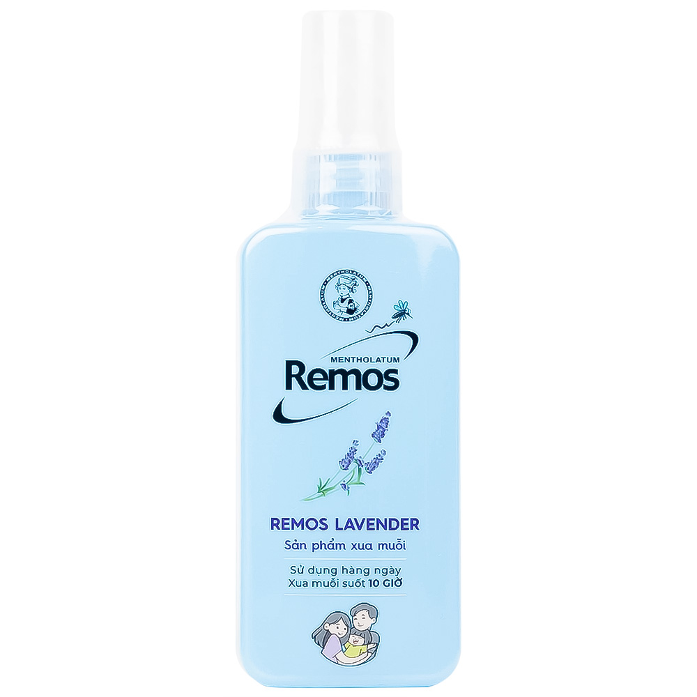 Xịt chống muỗi Remos hương Lavender xua muỗi suốt 10 giờ (70ml)