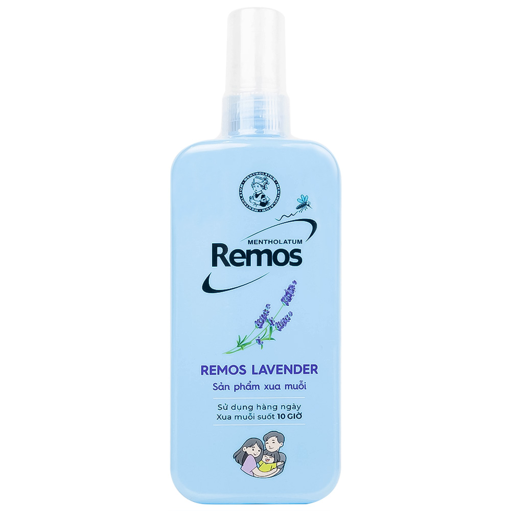 Xịt chống muỗi Remos hương Lavender xua muỗi suốt 10 giờ (150ml)