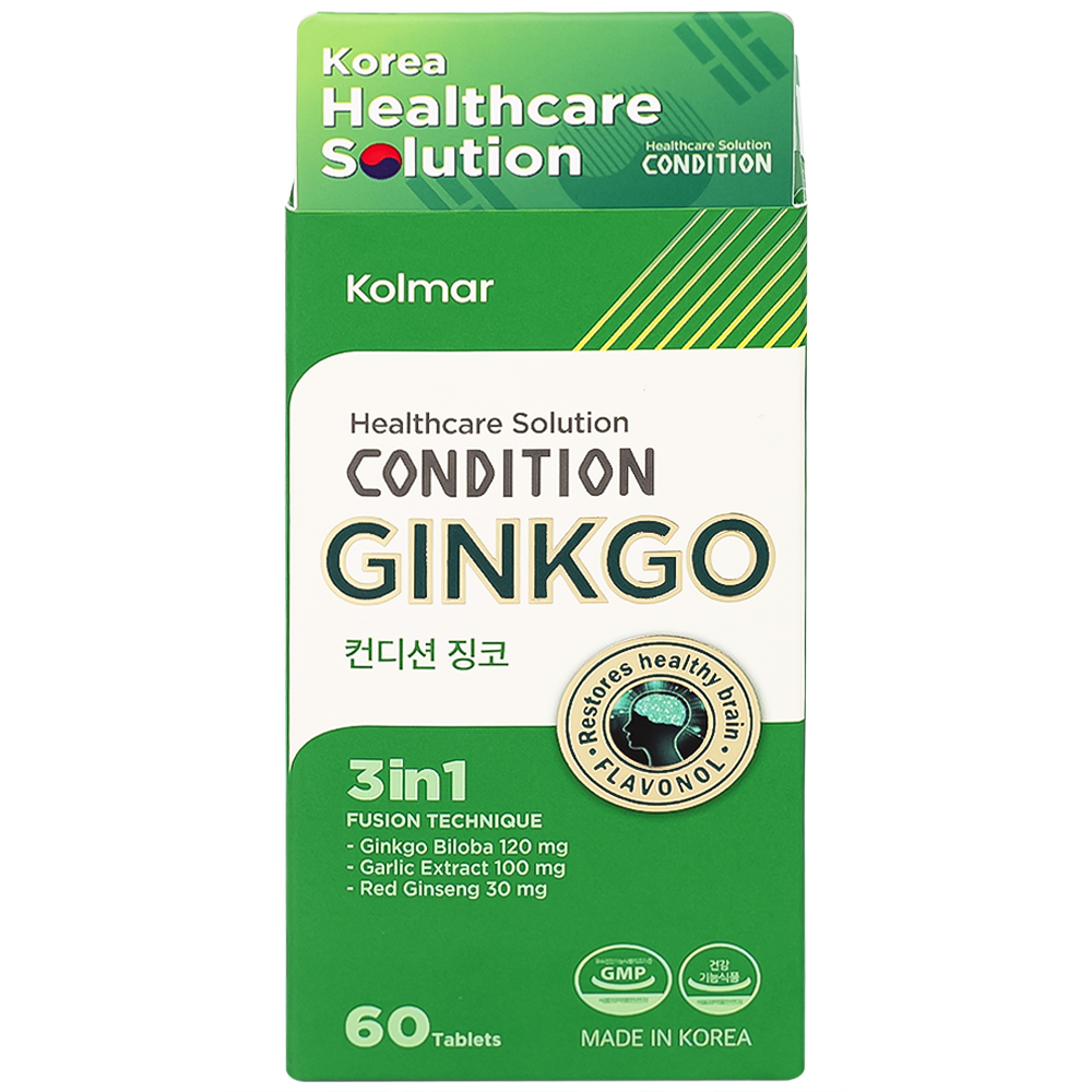 Hình ảnh Thực phẩm bảo vệ sức khỏe Condition Ginkgo Kolmar hỗ trợ tăng bổ não cải thiện trí nhớ (60 viên)