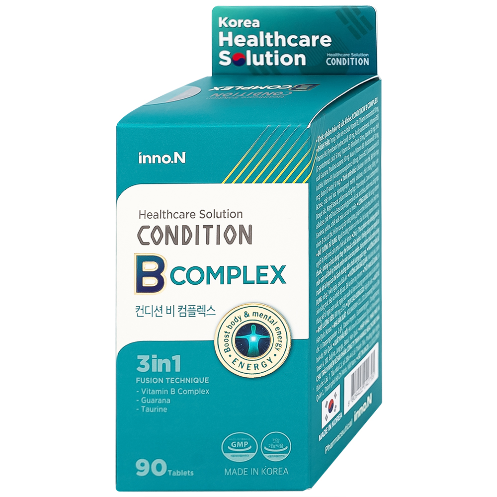 Hình ảnh Thực phẩm bảo vệ sức khỏe Condition BComplex Kolmar hỗ trợ cung cấp năng lượng, giúp cơ thể hồi phục khi mệt mỏi (90 viên)