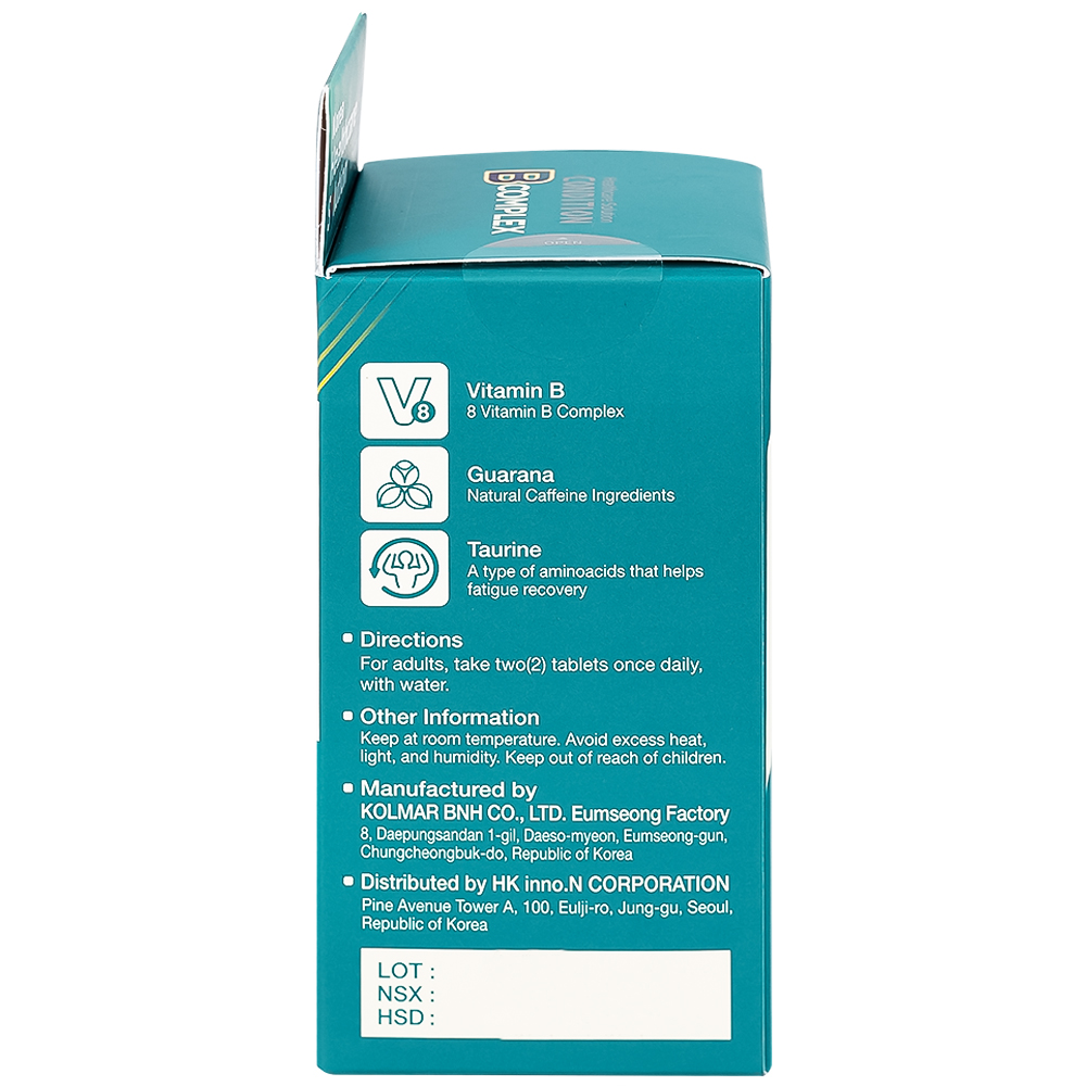 Hình ảnh Thực phẩm bảo vệ sức khỏe Condition BComplex Kolmar hỗ trợ cung cấp năng lượng, giúp cơ thể hồi phục khi mệt mỏi (90 viên)