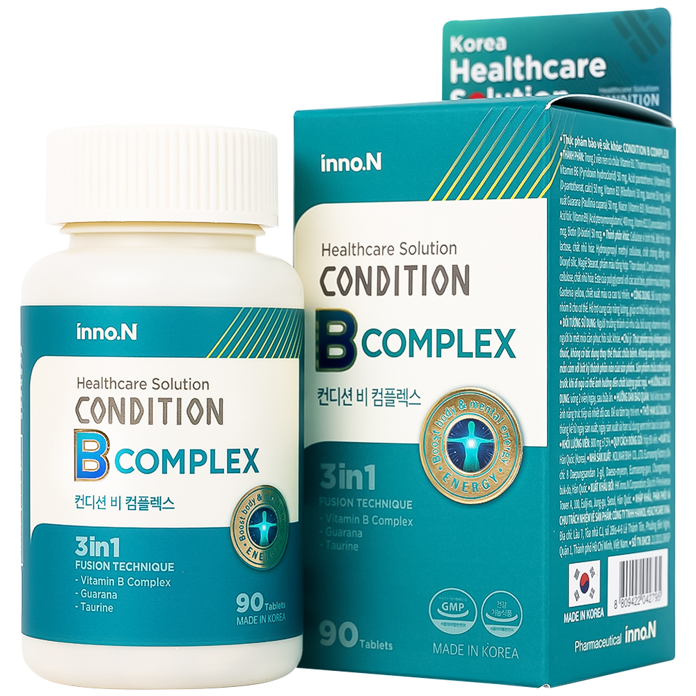 Hình ảnh Thực phẩm bảo vệ sức khỏe Condition BComplex Kolmar hỗ trợ cung cấp năng lượng, giúp cơ thể hồi phục khi mệt mỏi (90 viên)