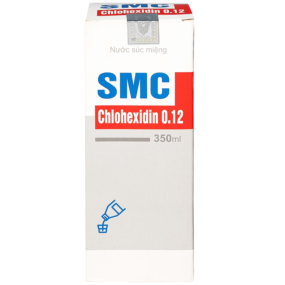 Hình ảnh Nước súc miệng SMC Chlohexidin 0.12 Việt Sinh Pharma phòng ngừa và điều trị viêm nướu, viêm nha chu (350ml)