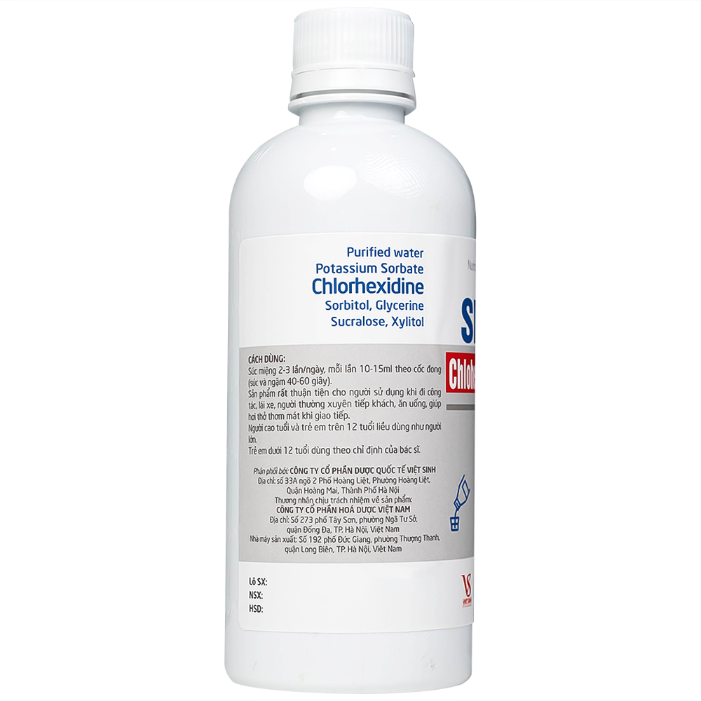 Hình ảnh Nước súc miệng SMC Chlohexidin 0.12 Việt Sinh Pharma phòng ngừa và điều trị viêm nướu, viêm nha chu (350ml)