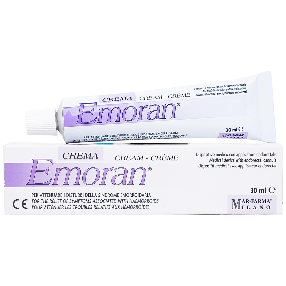 Hình ảnh Kem Emoran Mar-Farma làm giảm các triệu chứng của bệnh trĩ, hỗ trợ làm dịu cơn ngứa và rát (30ml)