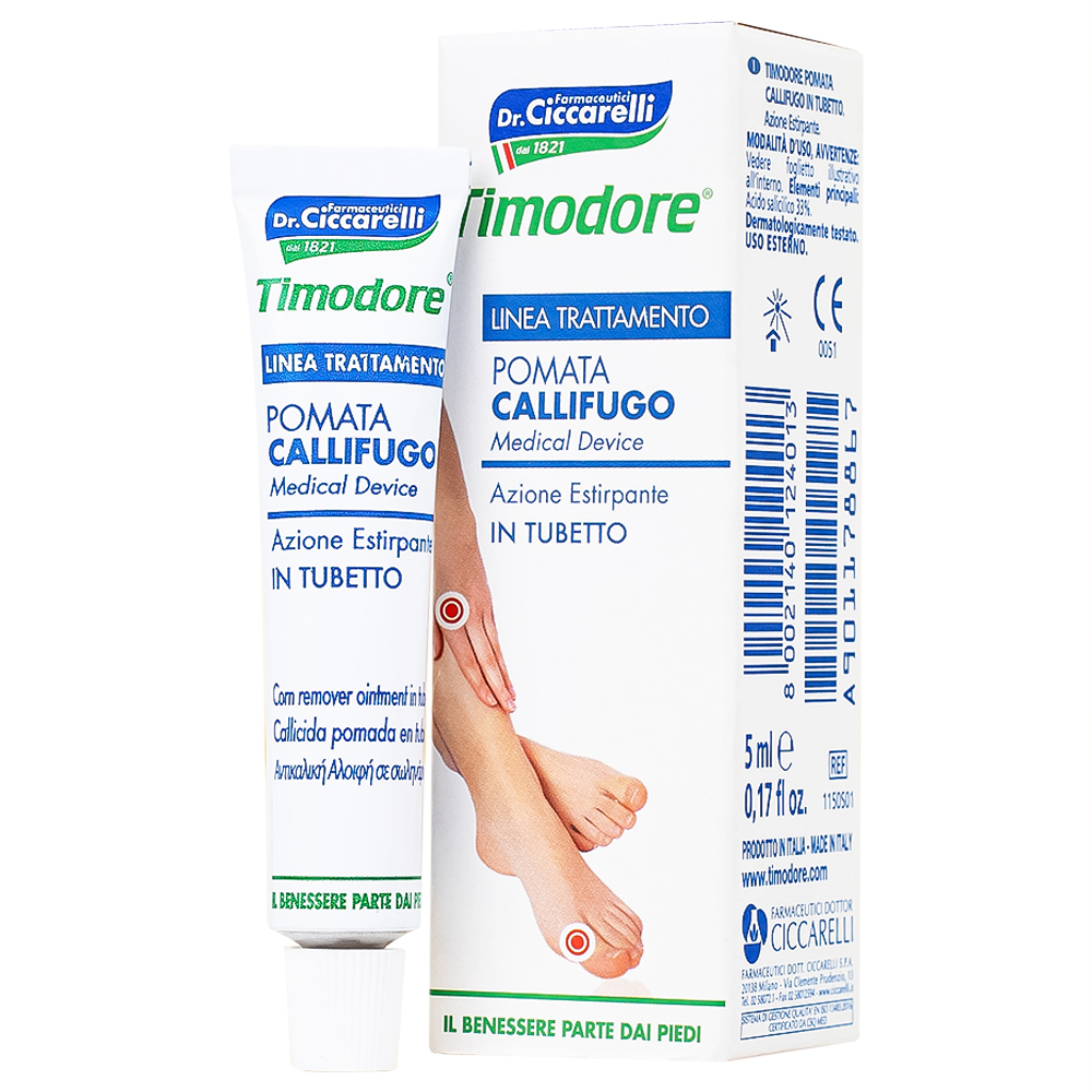 Hình ảnh Thuốc mỡ Timodore Pomata Callifugo Ciccarell trị mụn cóc, vết chai (5ml)