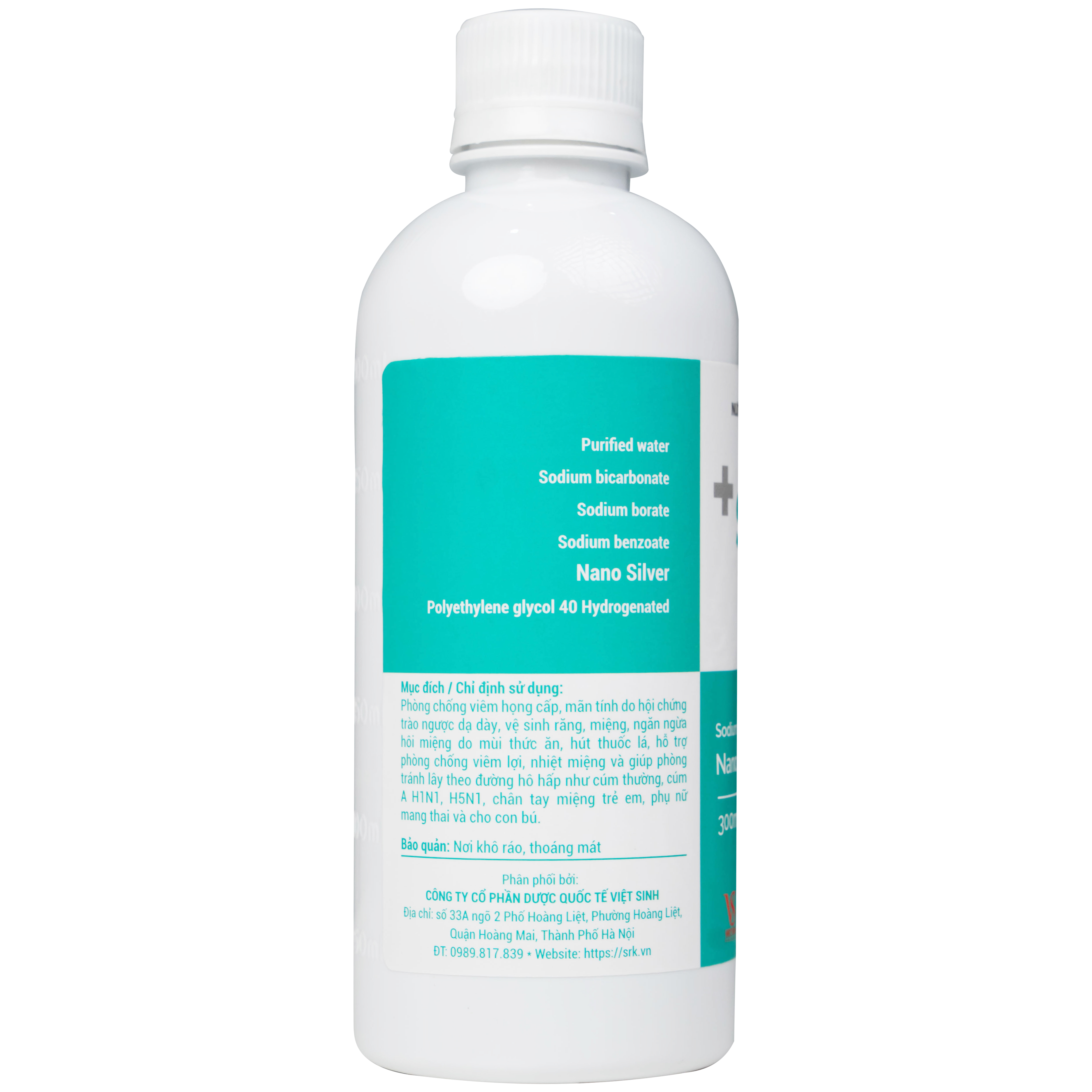 Hình ảnh Nước súc miệng, họng SMH Pro Ag+++ 300ml Việt Sinh vệ sinh răng, miệng, ngăn ngừa hôi miệng