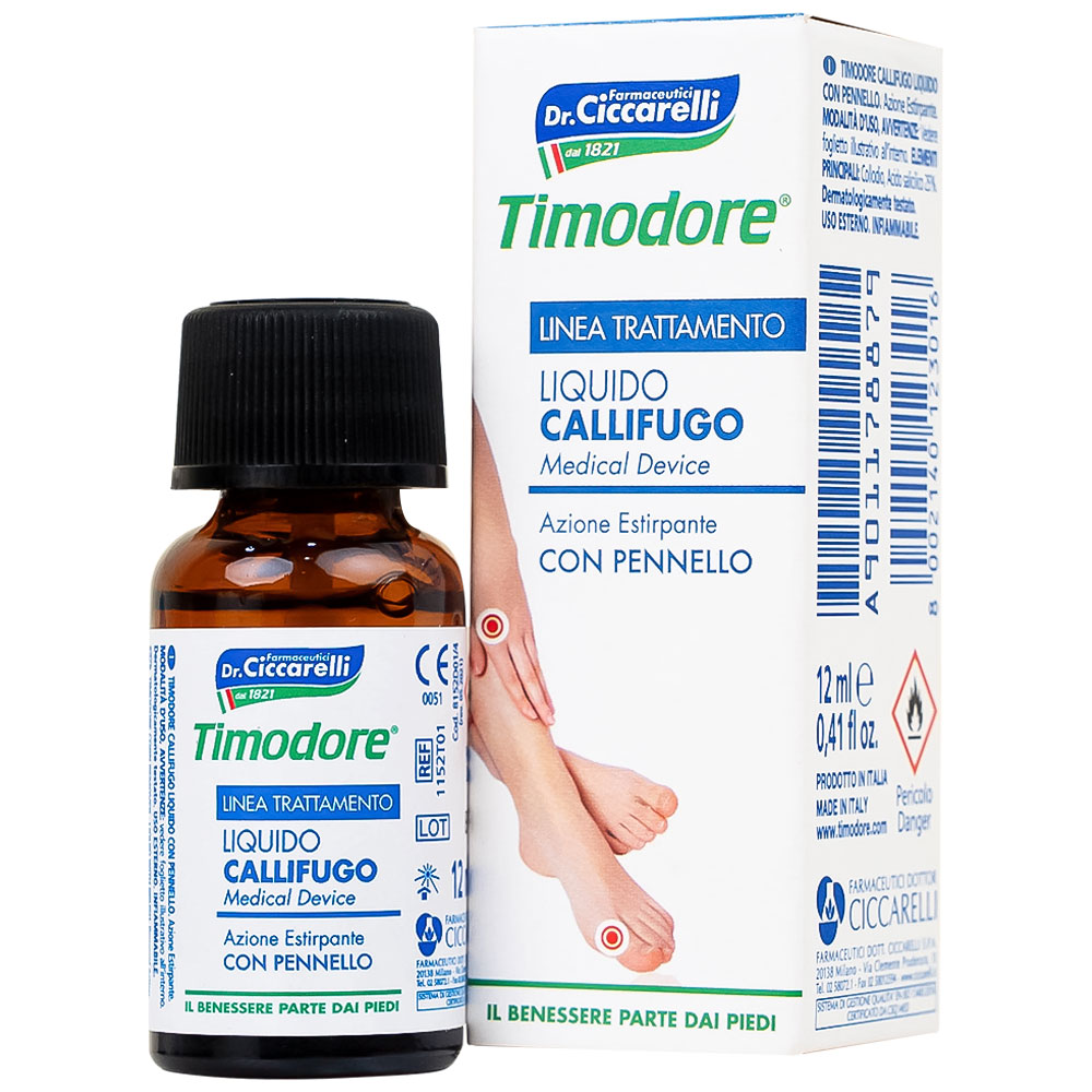 Hình ảnh Dung dịch Timodore Liquido Callifugo Ciccarelli trị mụn cóc, vết chai (12ml)