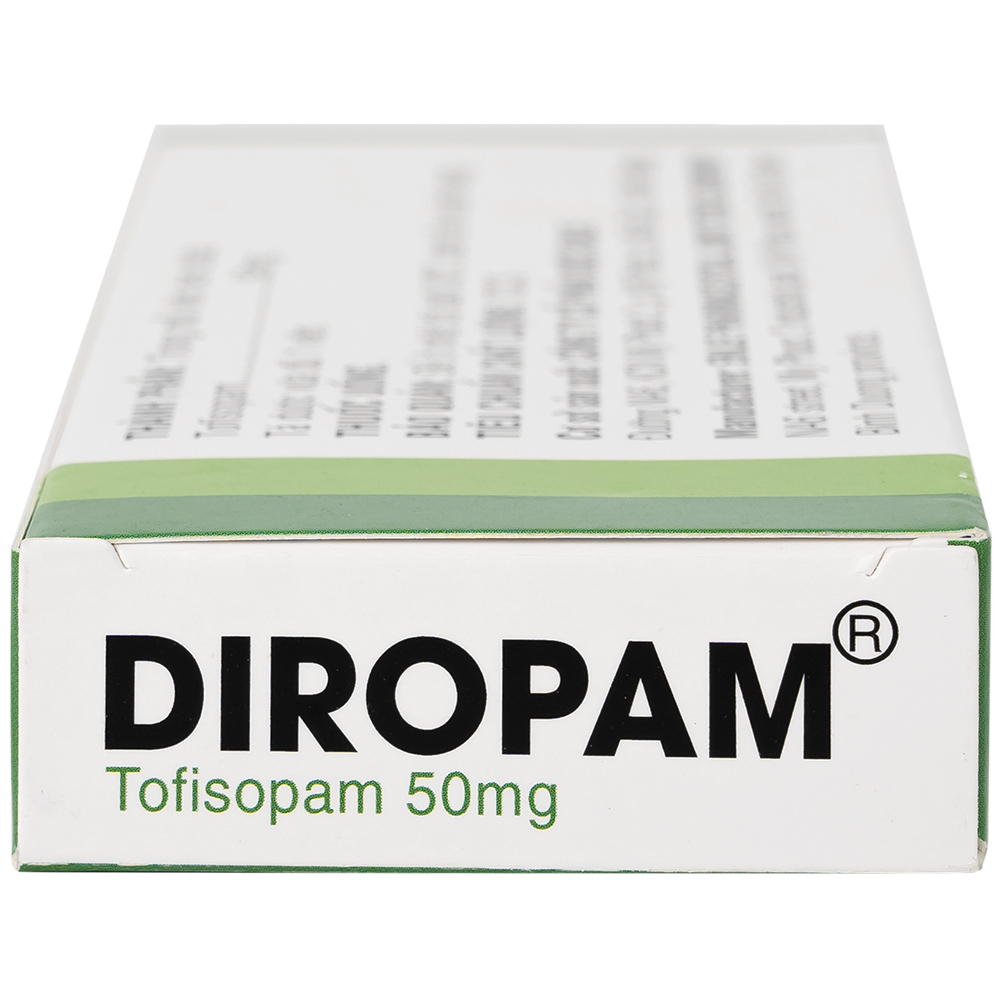 Hình ảnh Thuốc Diropam 50mg Enlie điều trị triệu chứng đau thắt ngực giả, tiền mê sảng (2 vỉ x 10 viên)