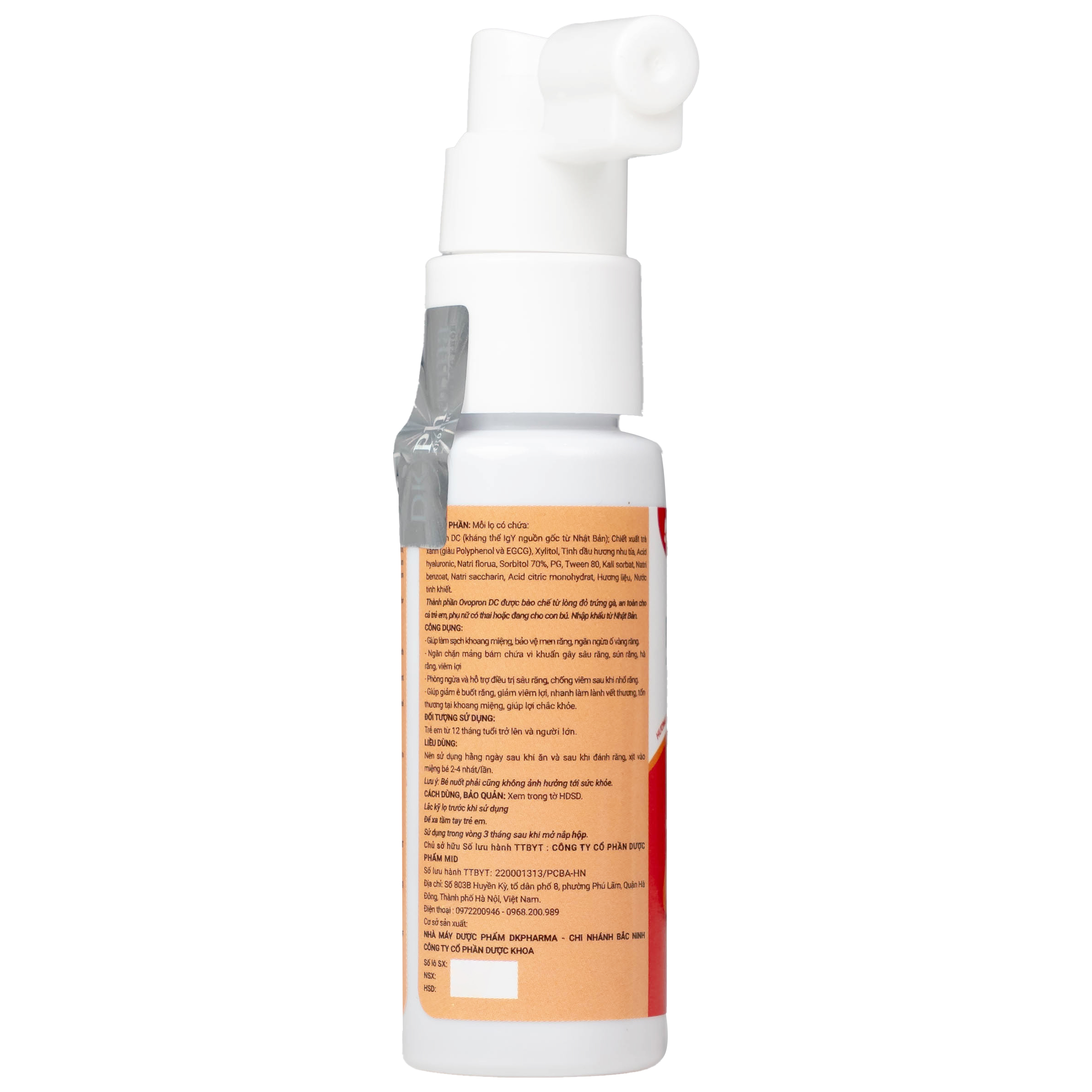 Hình ảnh Xịt chống sâu răng Midkid 20ml DK Pharma hương táo - làm sạch khoang miệng, bảo vệ men răng