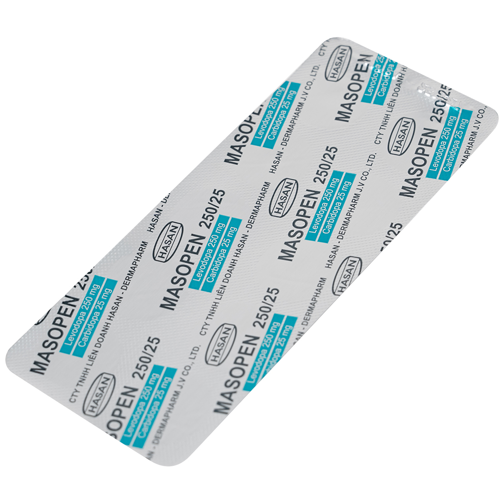 Hình ảnh Thuốc Masopen 250/25 Hasan điều trị triệu chứng bệnh parkinson (3 vỉ x 10 viên)