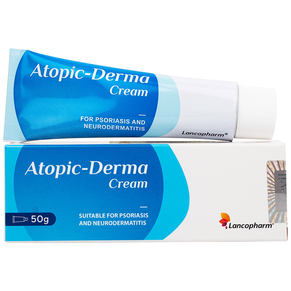 Kem thoa Lancopharm Atopic Derma Cream 50g dùng cho người bị vảy nến, á sừng, viêm da thần kinh