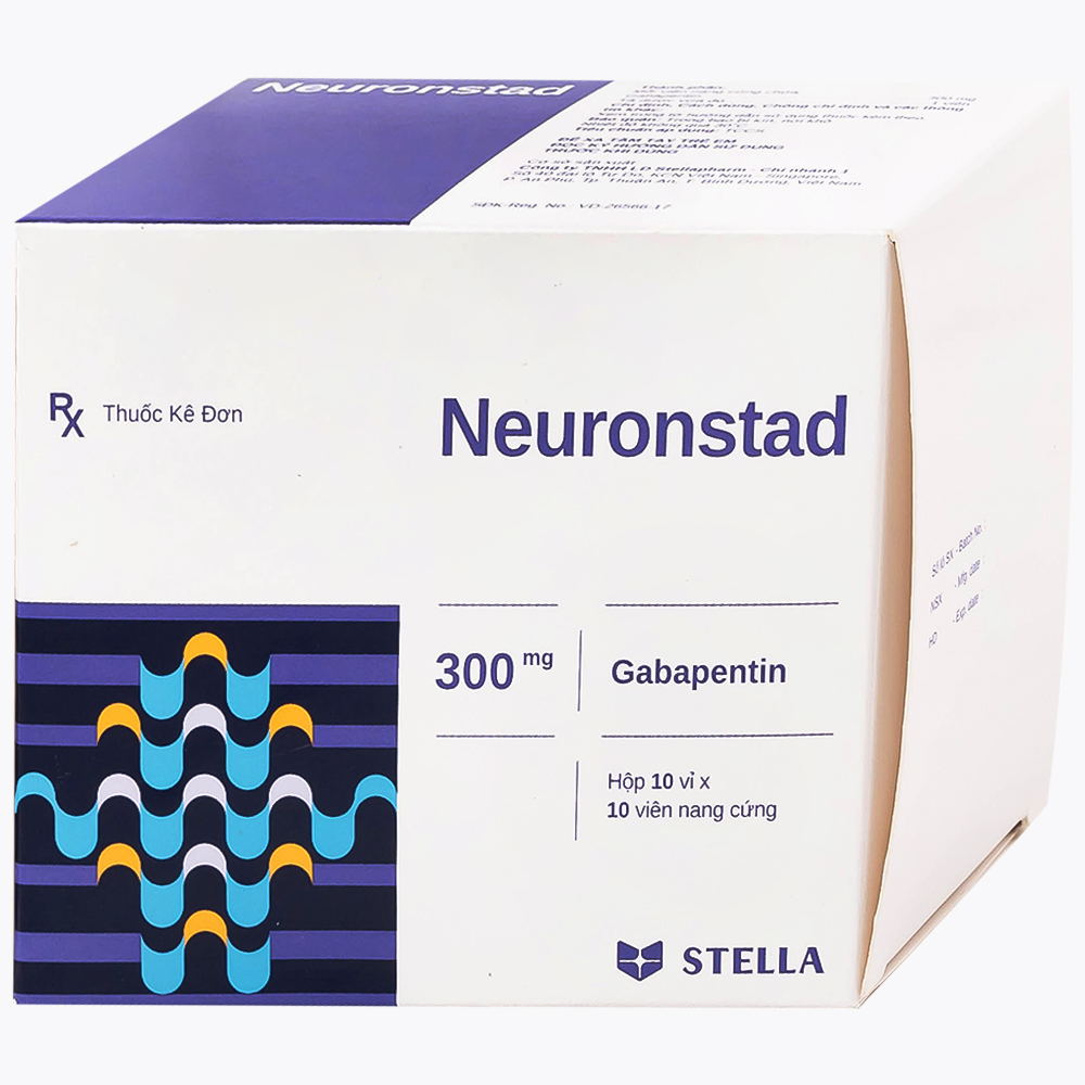 Hình ảnh Thuốc Neuronstad 300mg Stella điều trị hỗ trợ động kinh cục bộ (10 vỉ x 10 viên)