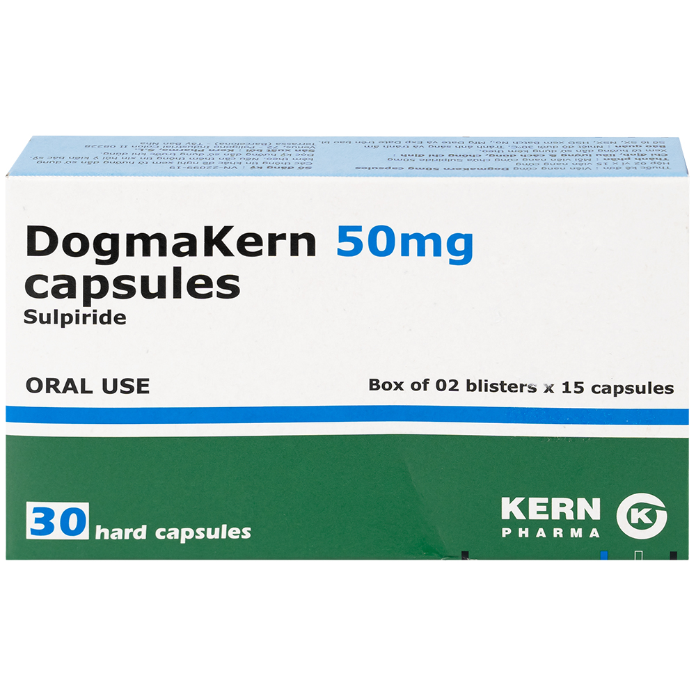 Hình ảnh Thuốc DogmaKern 50mg capsules điều trị tâm thần phân liệt cấp và mạn tính (2 vỉ x 15 viên)