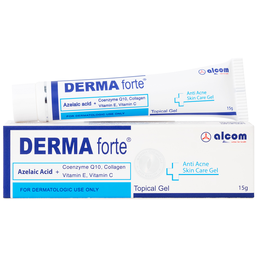 Gel Derma Forte Gamma hỗ trợ làm mờ sẹo, ngừa vết thâm, ngừa tái phát mụn, sạch bã nhờn trên da (15g)