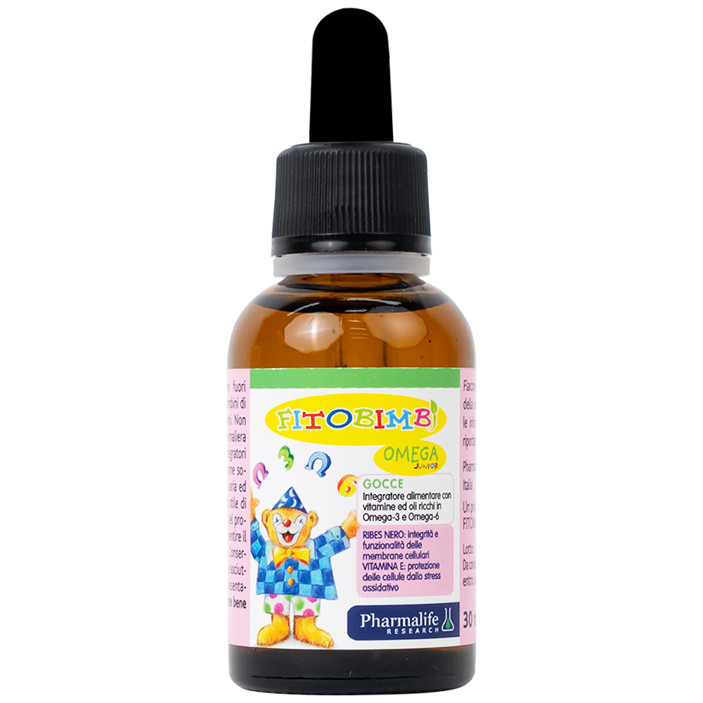 Hình ảnh Siro Fitobimbi Omega Junior Gocce Pharmalife bổ sung acid béo không no Omega-3, Omega-6 (30ml)