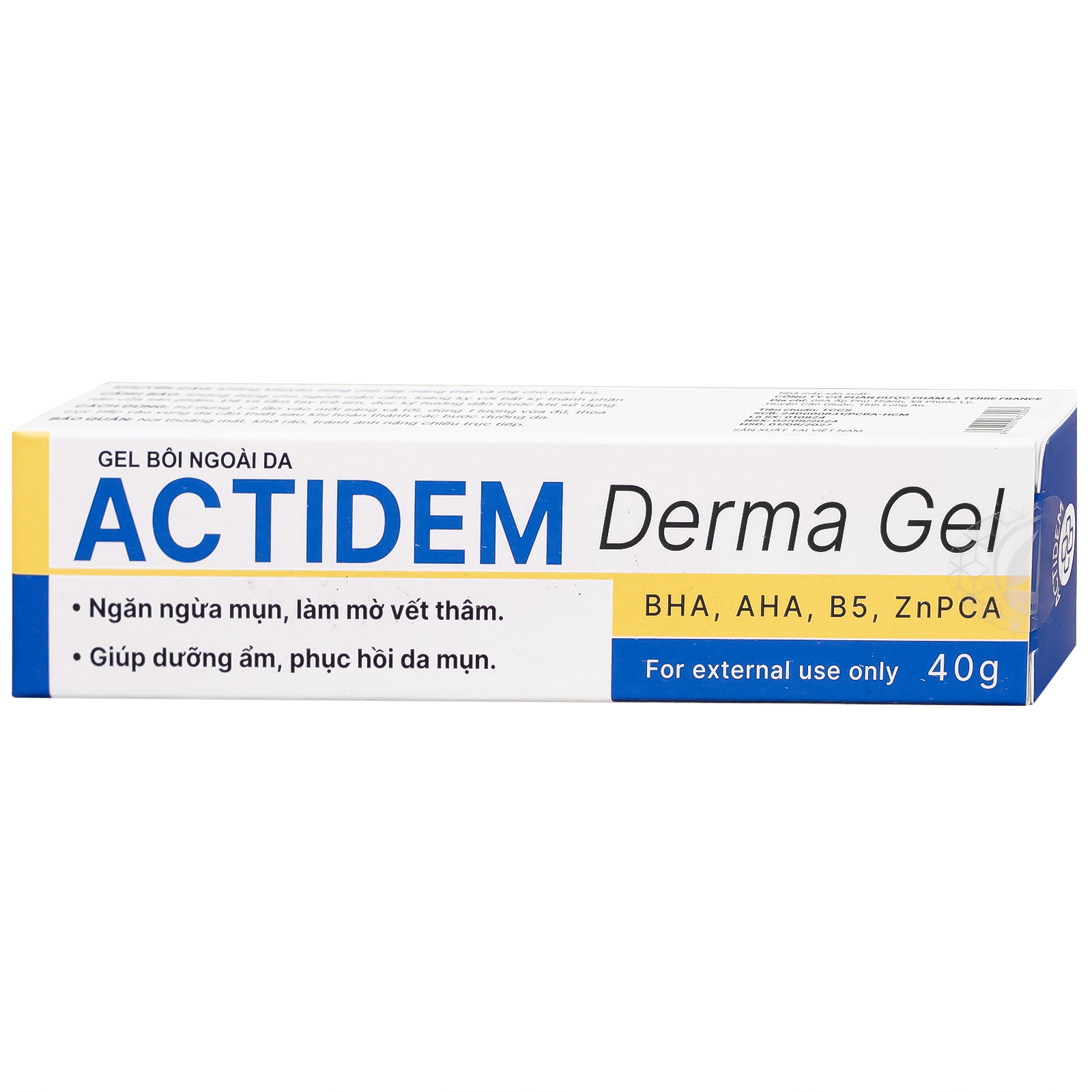 Hình ảnh Gel Actidem Derma giúp ngăn ngừa mụn, làm mờ vết thâm (40g)