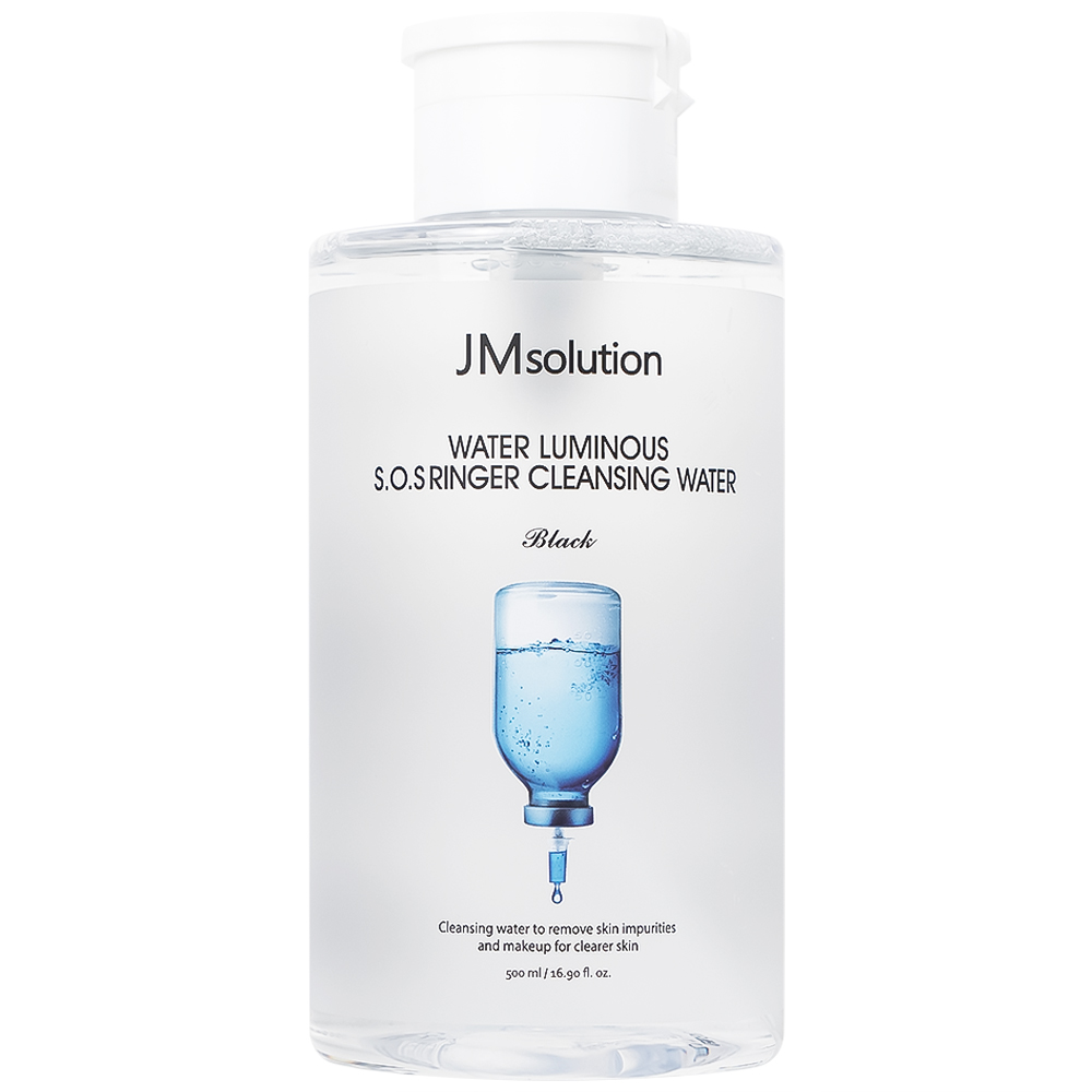 Nước tẩy trang JMsolution Water Luminous S.O.S Ringer Cleansing Water 500ml làm sạch bụi bẩn, dầu thừa và lớp trang điểm