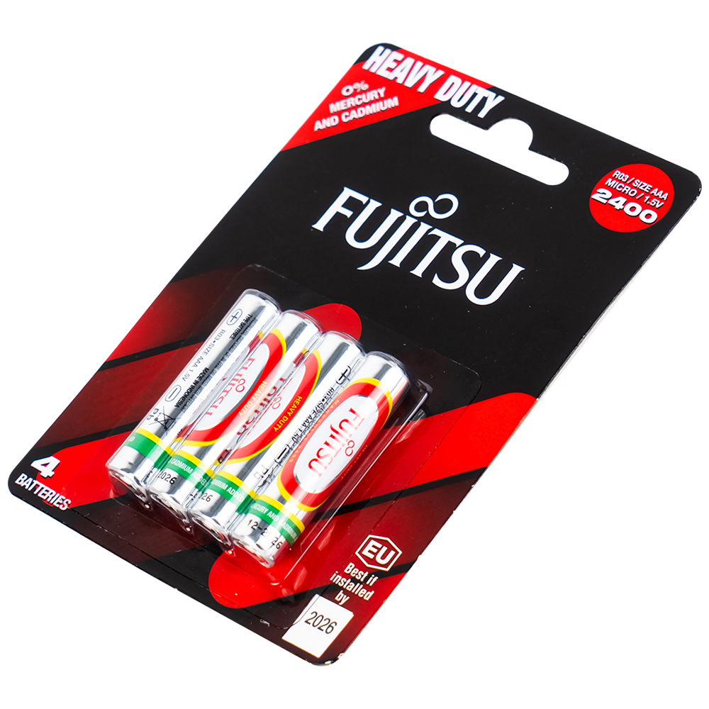 Hình ảnh Pin Fujitsu R03/2400(BP4) AAA dùng được cho đồng hồ, remote, đèn pin (Vỉ 4 cục)