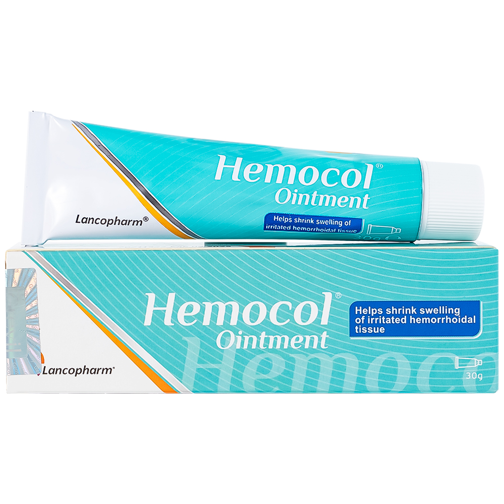 Kem bôi trĩ Hemocol Ointment Lancopharm hỗ trợ làm dịu, săn, se da vùng bị tổn thương (30g)