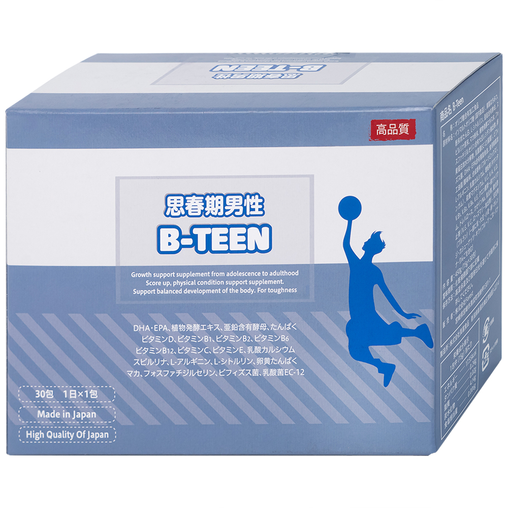 Thực phẩm bảo vệ sức khỏe B-TEEN Kenko hỗ trợ phát triển cho bé trai giai đoạn dậy thì (30 gói x 15g)