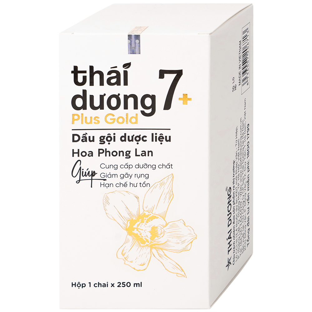 Hình ảnh Dầu gội dược liệu Thái Dương 7 Plus Gold Sao Thái Dương sạch gàu, giảm ngứa và rụng tóc (250ml)