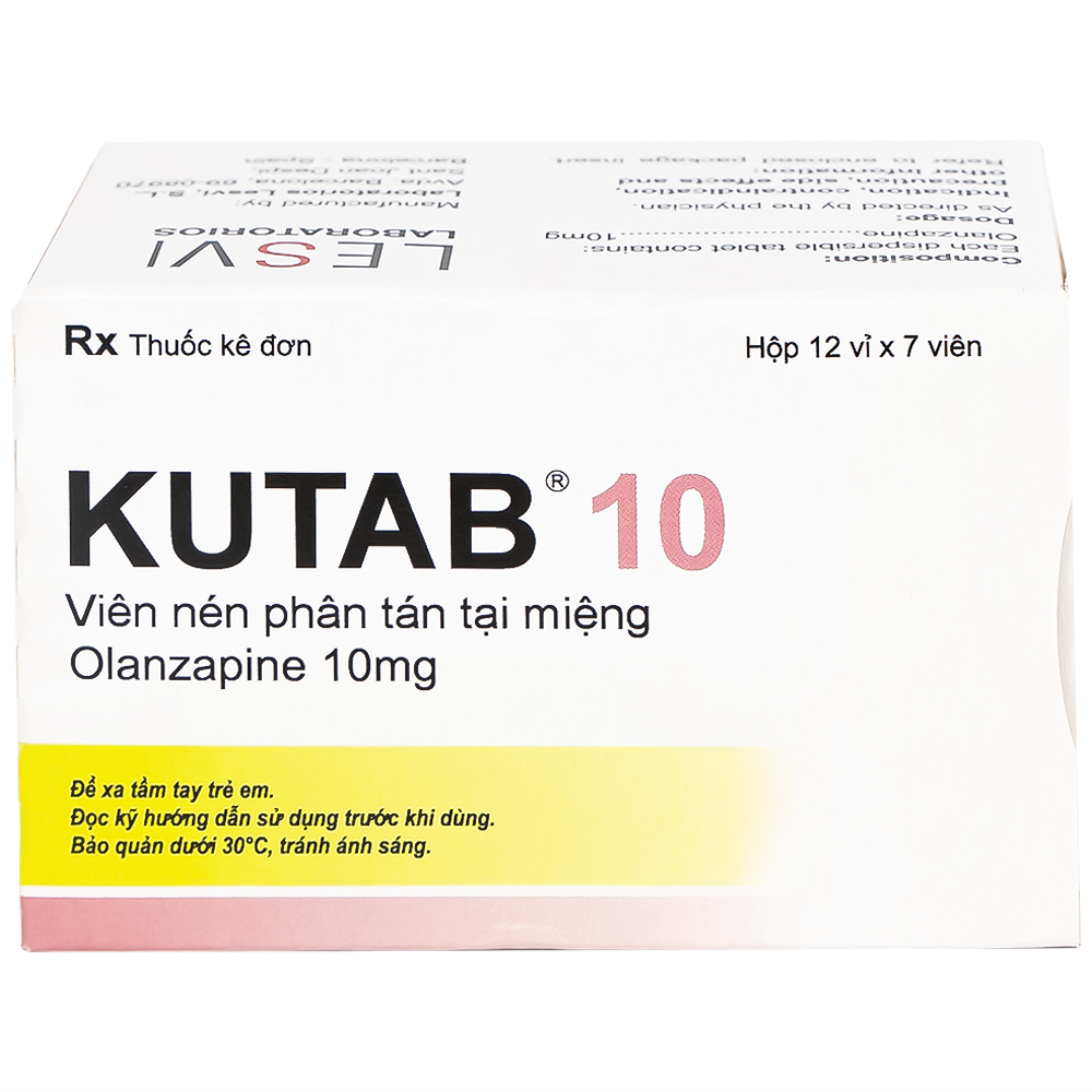 Hình ảnh Thuốc Kutab 10 Levis điều trị tâm thần phân liệt, giai đoạn hưng cảm vừa đến nặng (12 vỉ x 7 viên)