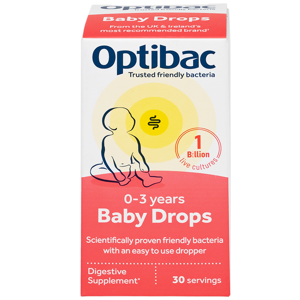 Hình ảnh Dung dịch Baby Drops 10ml Optibac Probiotics bổ sung lợi khuẩn cho đường ruột, hỗ trợ tiêu hóa