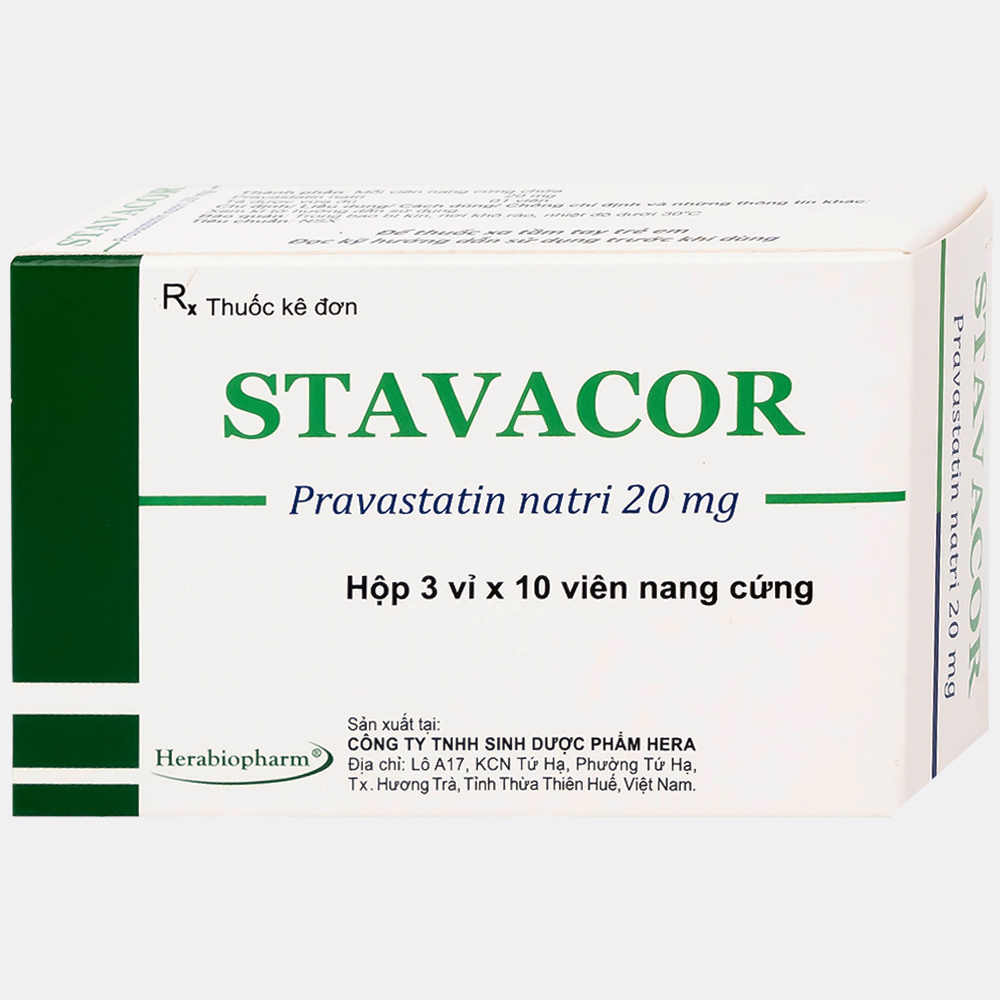 Hình ảnh Thuốc Stavacor 20mg Herabiopharm điều trị tăng cholesterol máu (3 vỉ x 10 viên)