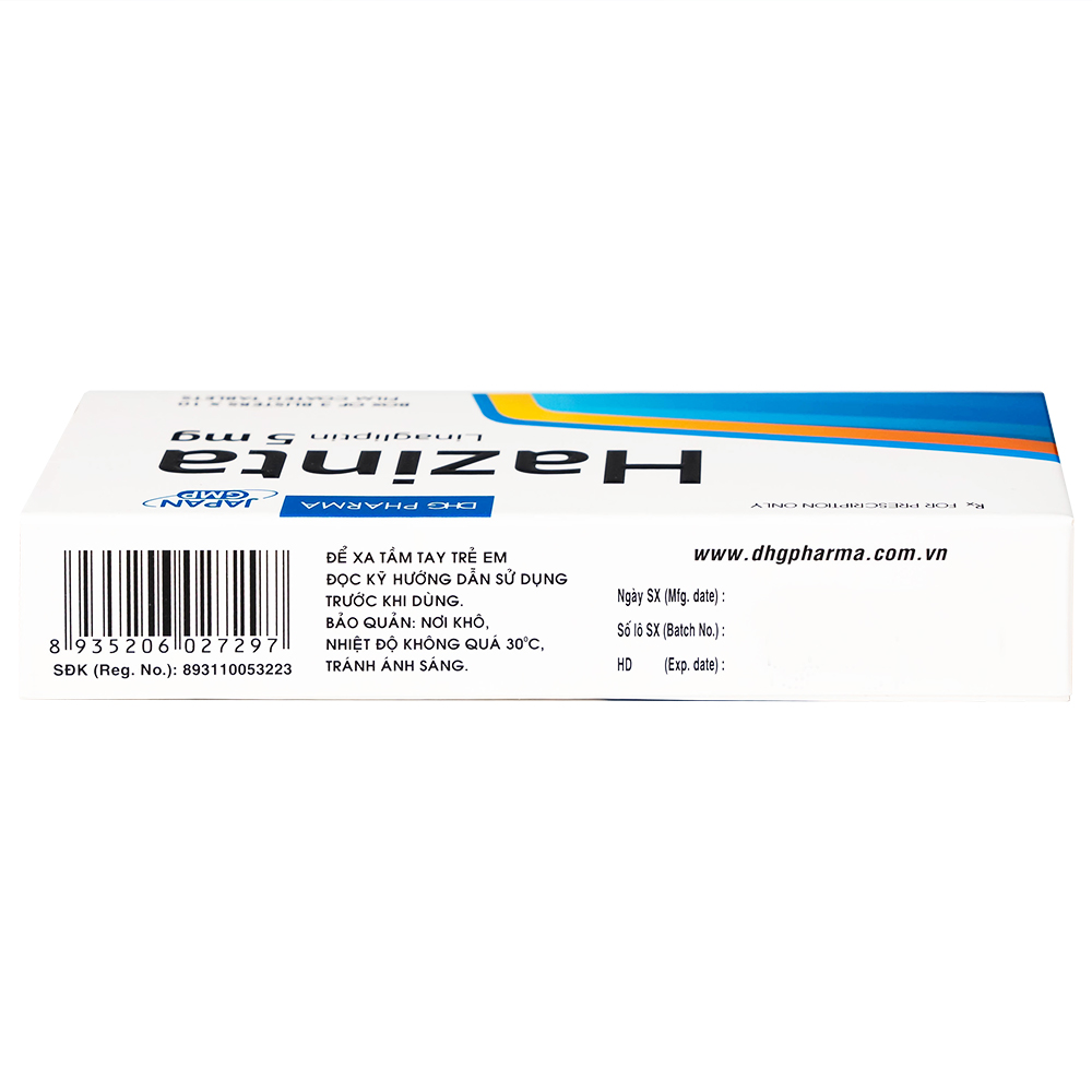 Hình ảnh Thuốc Hazinta 5 DHG điều trị đái tháo đường típ 2 (3 vỉ x 10 viên)