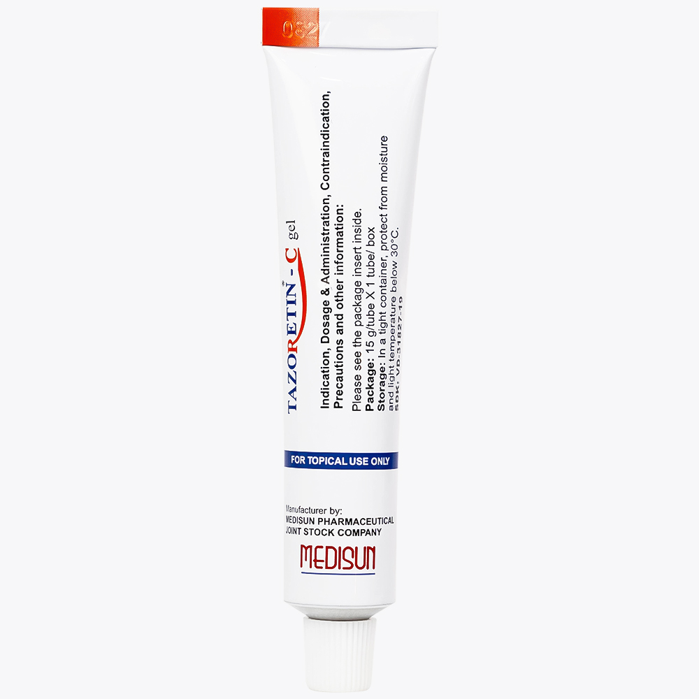Hình ảnh Thuốc bôi ngoài da Tazoretin - C Gel 15g Medisun điều trị tại chỗ mụn trứng cá