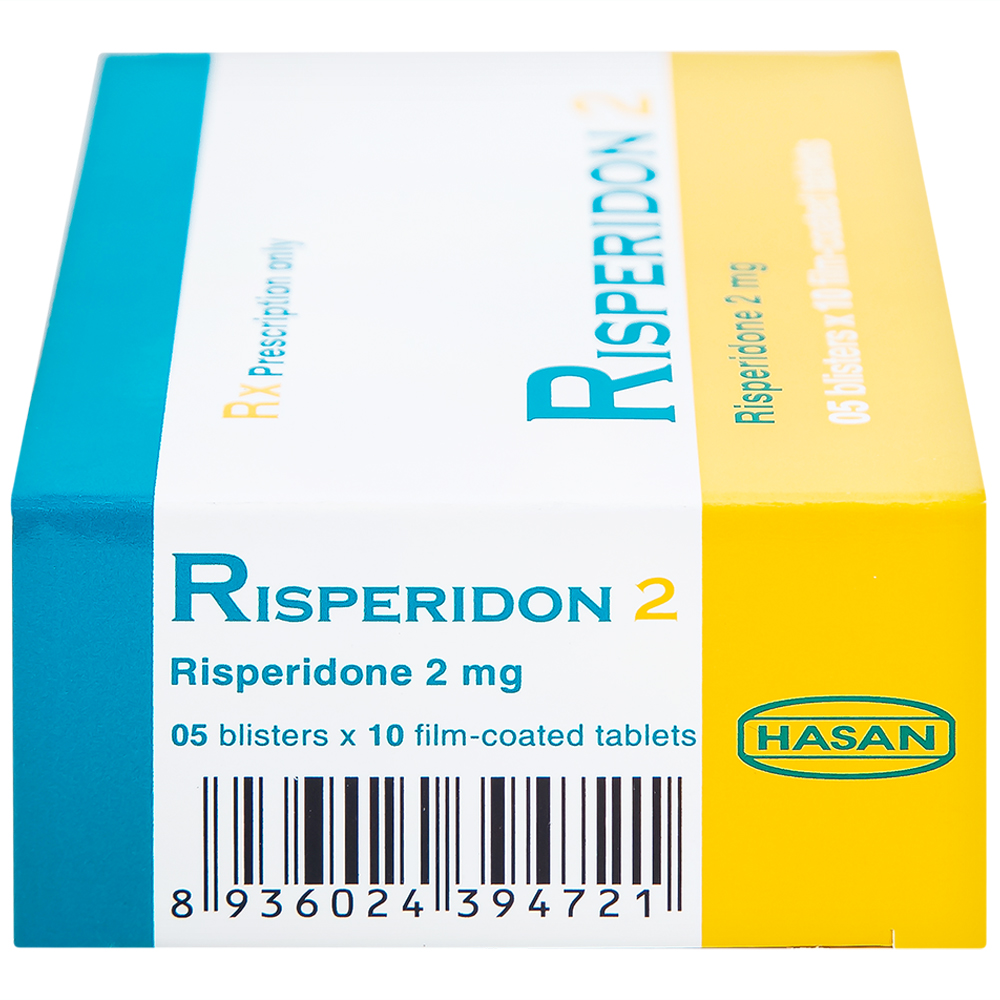 Hình ảnh Thuốc Risperidon 2 Hasan điều trị bệnh tâm thần phân liệt (5 vỉ x 10 viên) 