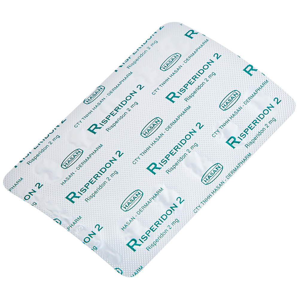 Hình ảnh Thuốc Risperidon 2 Hasan điều trị bệnh tâm thần phân liệt (5 vỉ x 10 viên) 