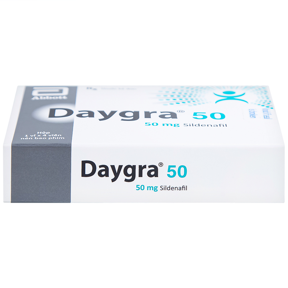 Hình ảnh Thuốc Daygra 50 Abbott điều trị rối loạn cương dương (4 viên)