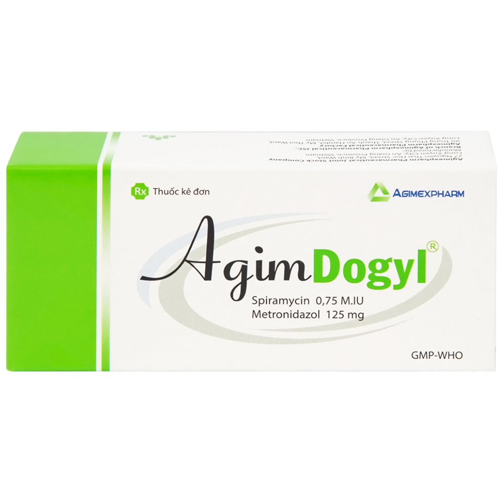 Hình ảnh Thuốc Agimdogyl Agimexpharm điều trị nhiễm trùng răng miệng cấp tính, mạn tính (2 vỉ x 10 viên)