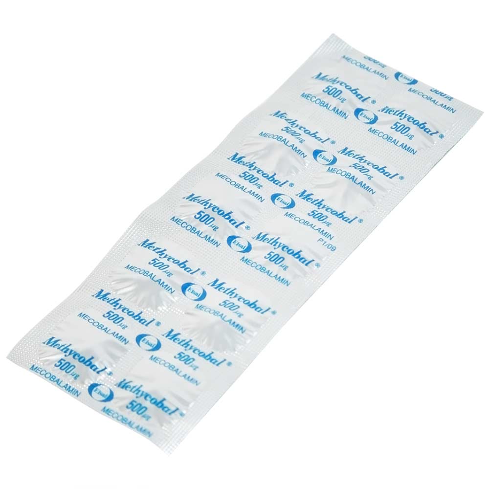 Hình ảnh Viên nén Methycobal 500µg Eisai điều trị bệnh lý thần kinh ngoại biên (3 vỉ x 10 viên)