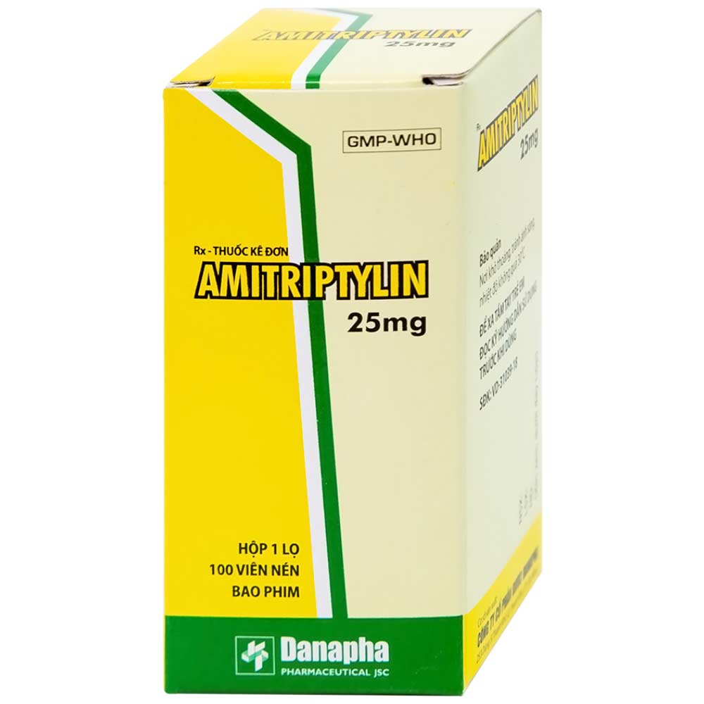 Hình ảnh Thuốc Amitriptylin 25mg Danapha điều trị trầm cảm (100 viên)