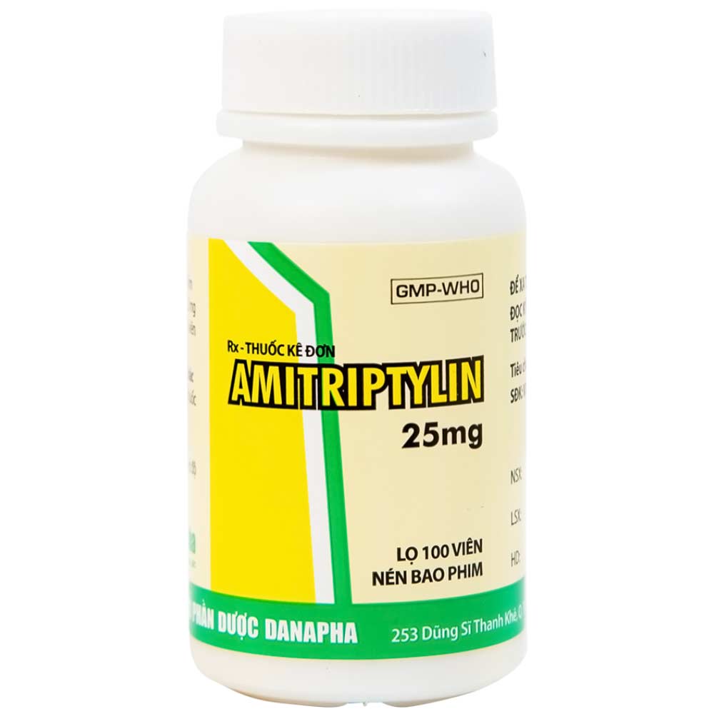 Hình ảnh Thuốc Amitriptylin 25mg Danapha điều trị trầm cảm (100 viên)