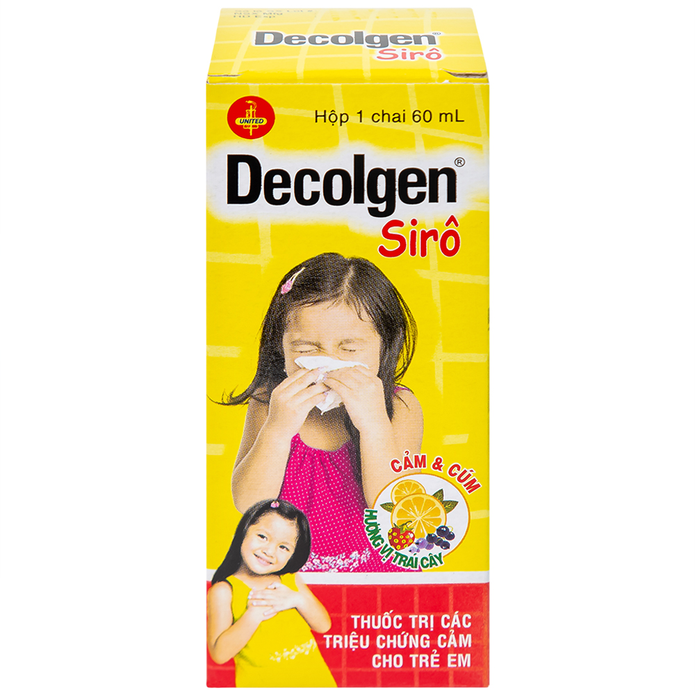 Hình ảnh Siro Decolgen Untied điều trị các triệu chứng cảm thông thường, viêm mũi dị ứng (60ml)