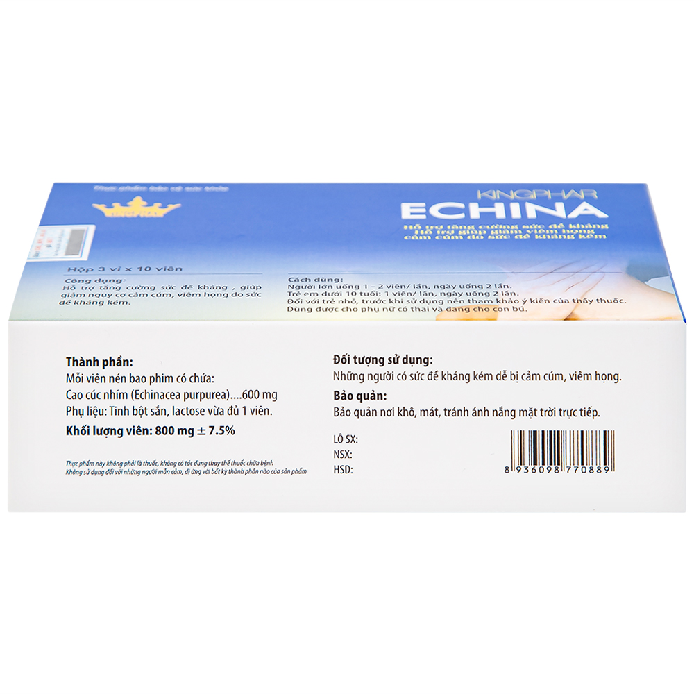 Hình ảnh Viên uống Echina Kingphar hỗ trợ tăng cường sức đề kháng (30 viên)