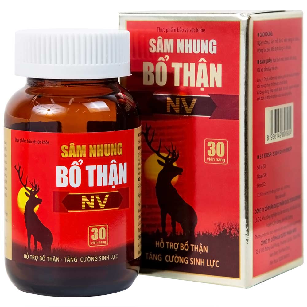 Viên uống Sâm Nhung Bổ Thận NV Dolexpharm hỗ trợ tráng dương, tăng cường sinh lực (30 viên)