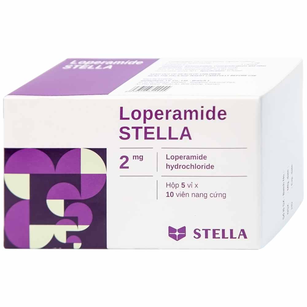 Hình ảnh Viên nang cứng Loperamide Stella 2mg giảm tiêu chảy cấp (5 vỉ x 10 viên)